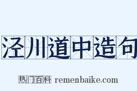 泾川道中造句是什么意思的图片